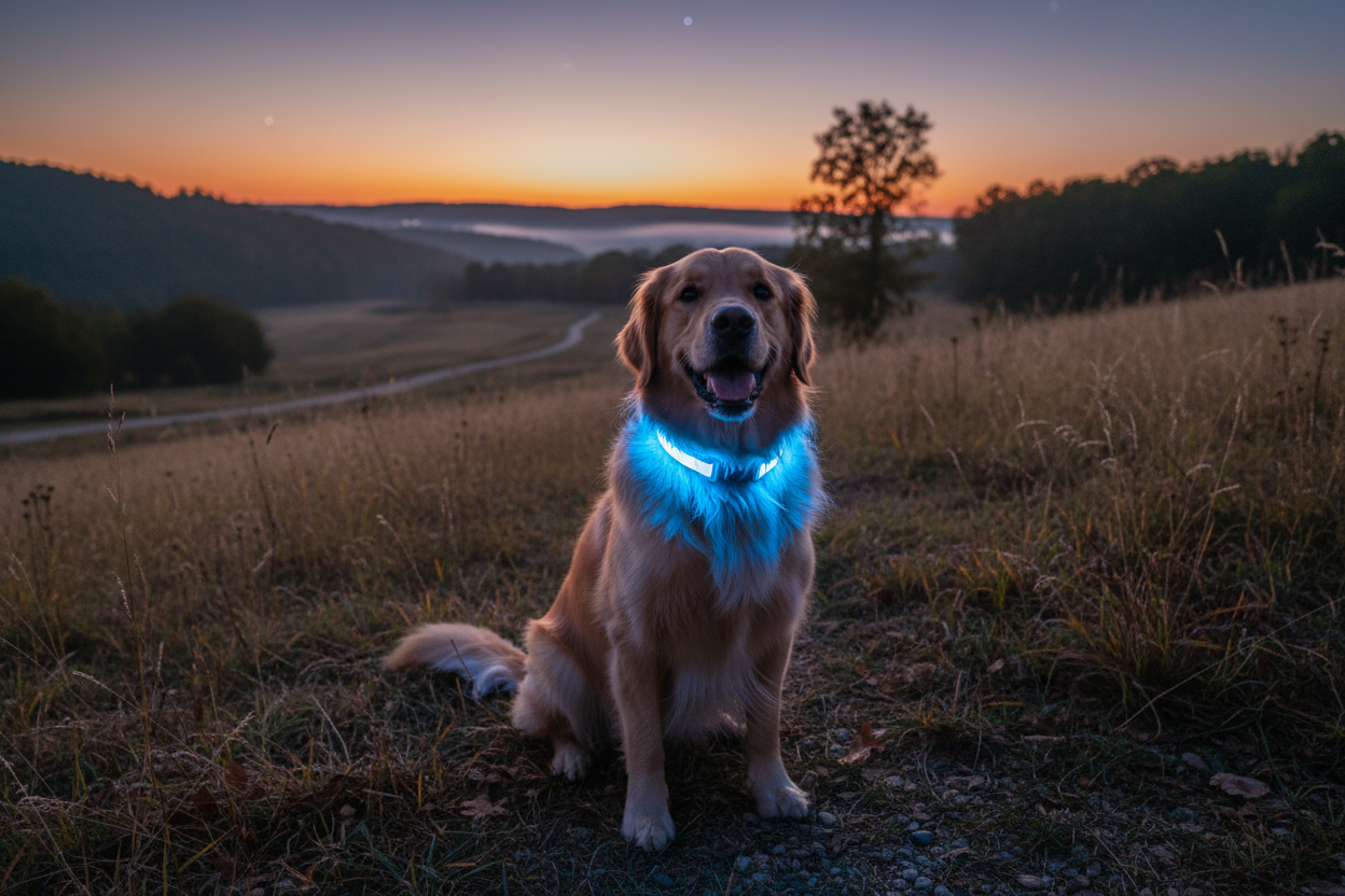 Des halsband soll nur in einer farbe leuchten 